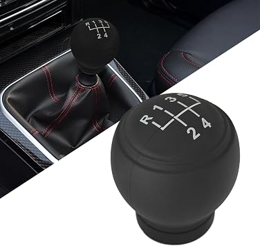 Car Gear Shift Knob Cover, Stick Shift Cover, Anti-Slip Shifter Knob Handle Cover, Universal Auto Shifter Transmission Protective Cover Car Decorative Accessories for Most Cars 5-Speed Left
