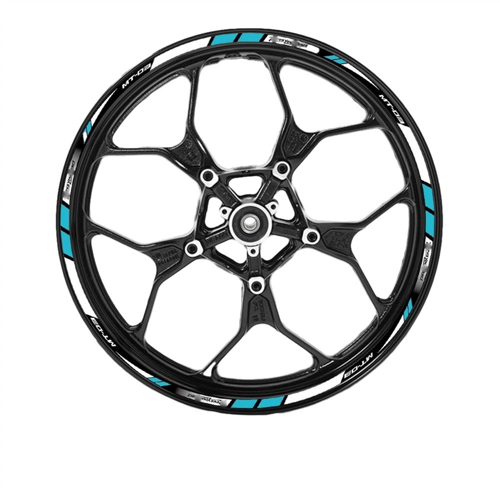 Applique for MT03 Motorcycle Wheel Stripes Rim Hub Decals for for MT 03 MT-03 Reflective Sticker(A3)