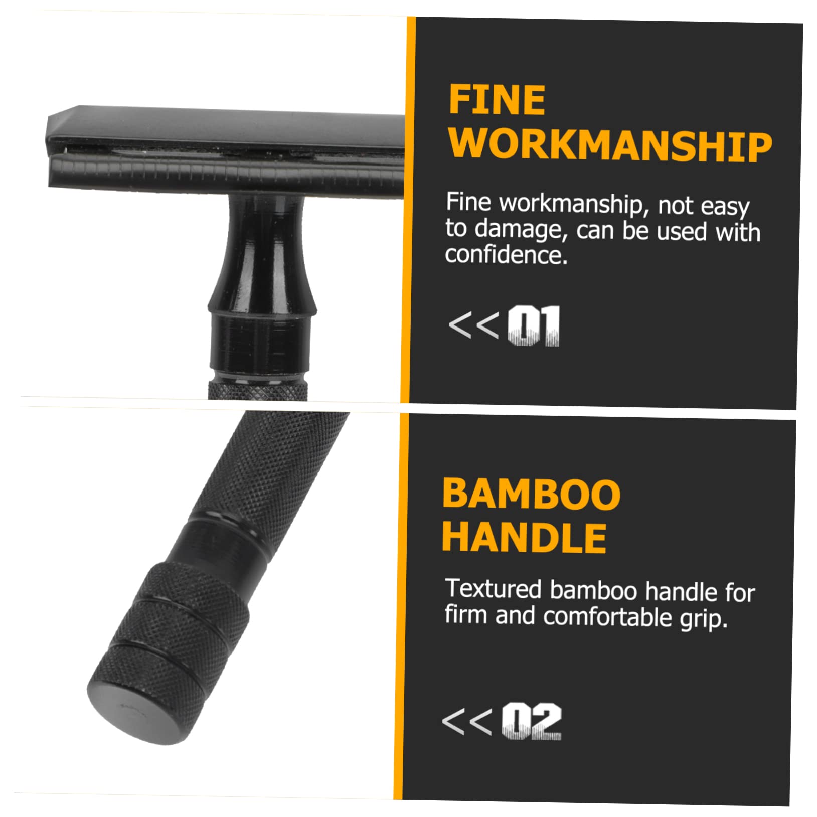 DOITOOL 3sets Rasoio Manuale Doppio Lato Stile Vintage Strumento Da Barba Leggero e Portatile Per Uomini Per Uso Quotidiano e Viaggi