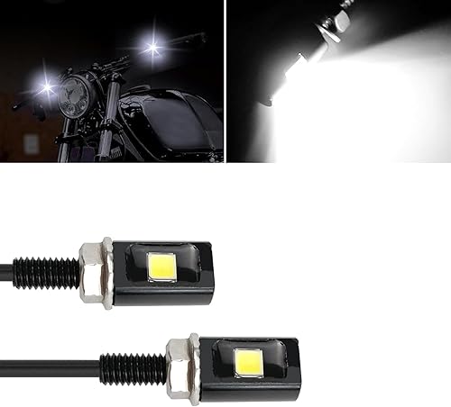 awlbed Pack-2 - Luz LED impermeable para placa de matrícula, 12 V 5730-1SMD, bombilla de alto brillo, soporte de lámpara de aleación Plug and Play,