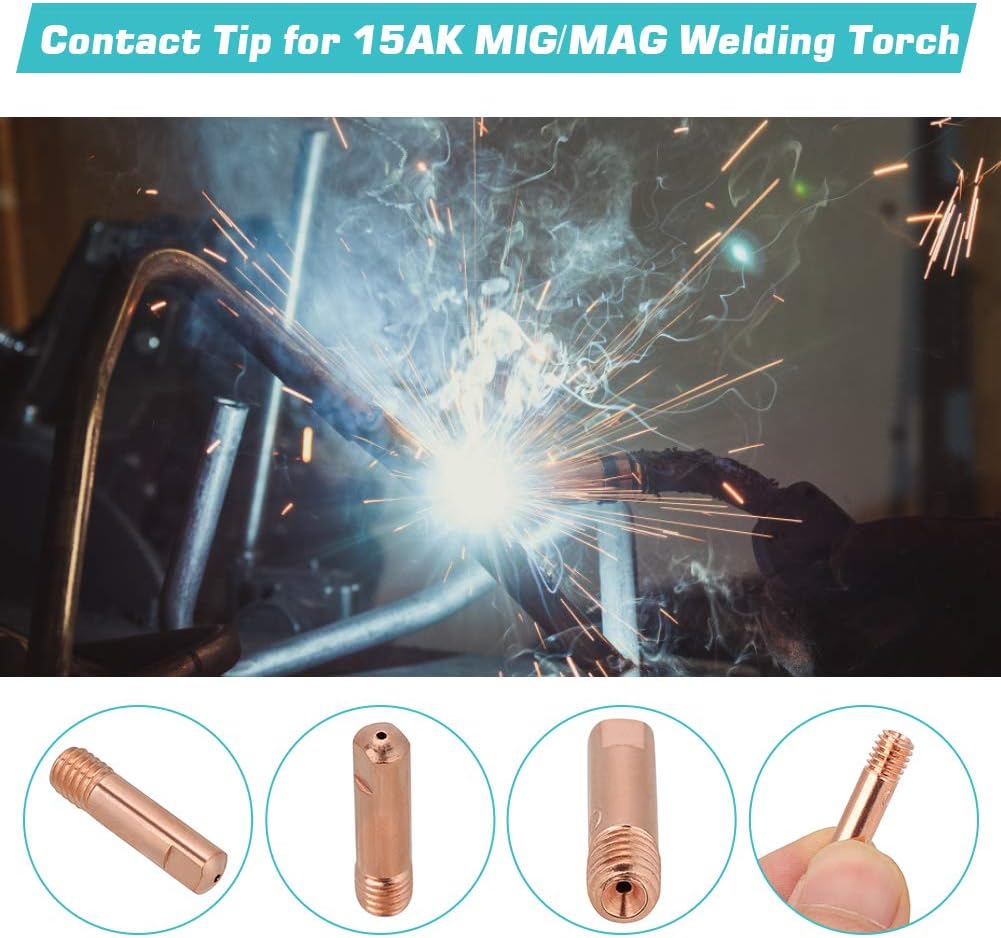 Exclusive Discount 60% Price Copper Contact Tip Welding Torch Tip, 20pcs Welding Contact Tip For Miller Hobart Mig Welding Guns (0.8mm)