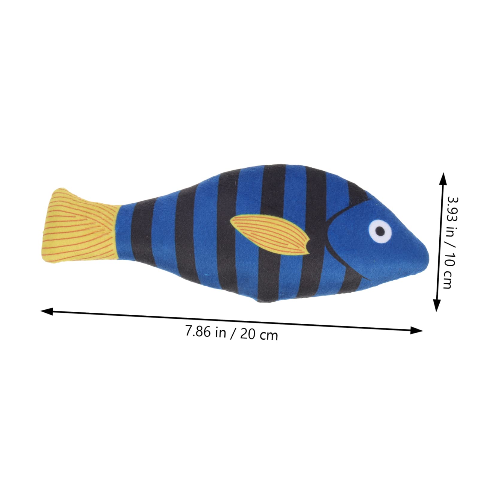 BESPORTBLE Jouet à Mâcher pour Chat Herbe à Chat Forme Poisson en Peluche Naturelle, Solide et Interactif Stimule et Amuse pour Chatons en Intérieur