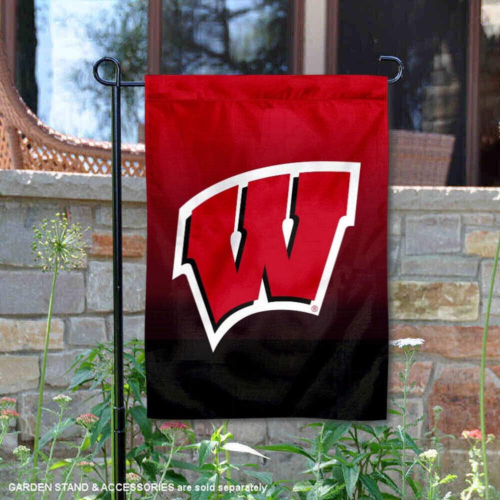 Wisconsin Badgers Gradient Colors Garden Flag and Banner - Image 2