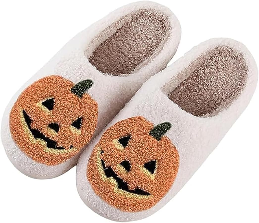 Pantoufles D'Halloween Pour Femme - En Peluche - Chaudes