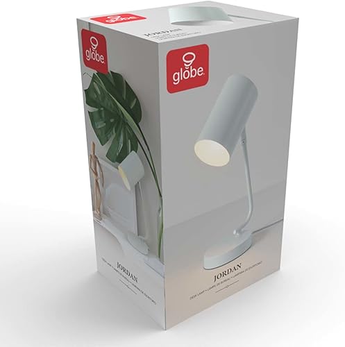 Miniatura 11 de Globe Electric 12651 Jordan - Lámpara de escritorio de 15 pulgadas, azul claro mate, interruptor basculante de encendidoapagado en línea