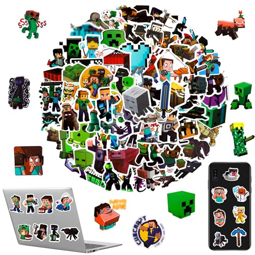 100 piezas Minecraft Sticker Pack Pegatinas Coche Minecraft Pegatina Bomba Mezcla Pegatinas para Portátil Monopatín Guitarra Equipaje Botella de Agua Teléfono