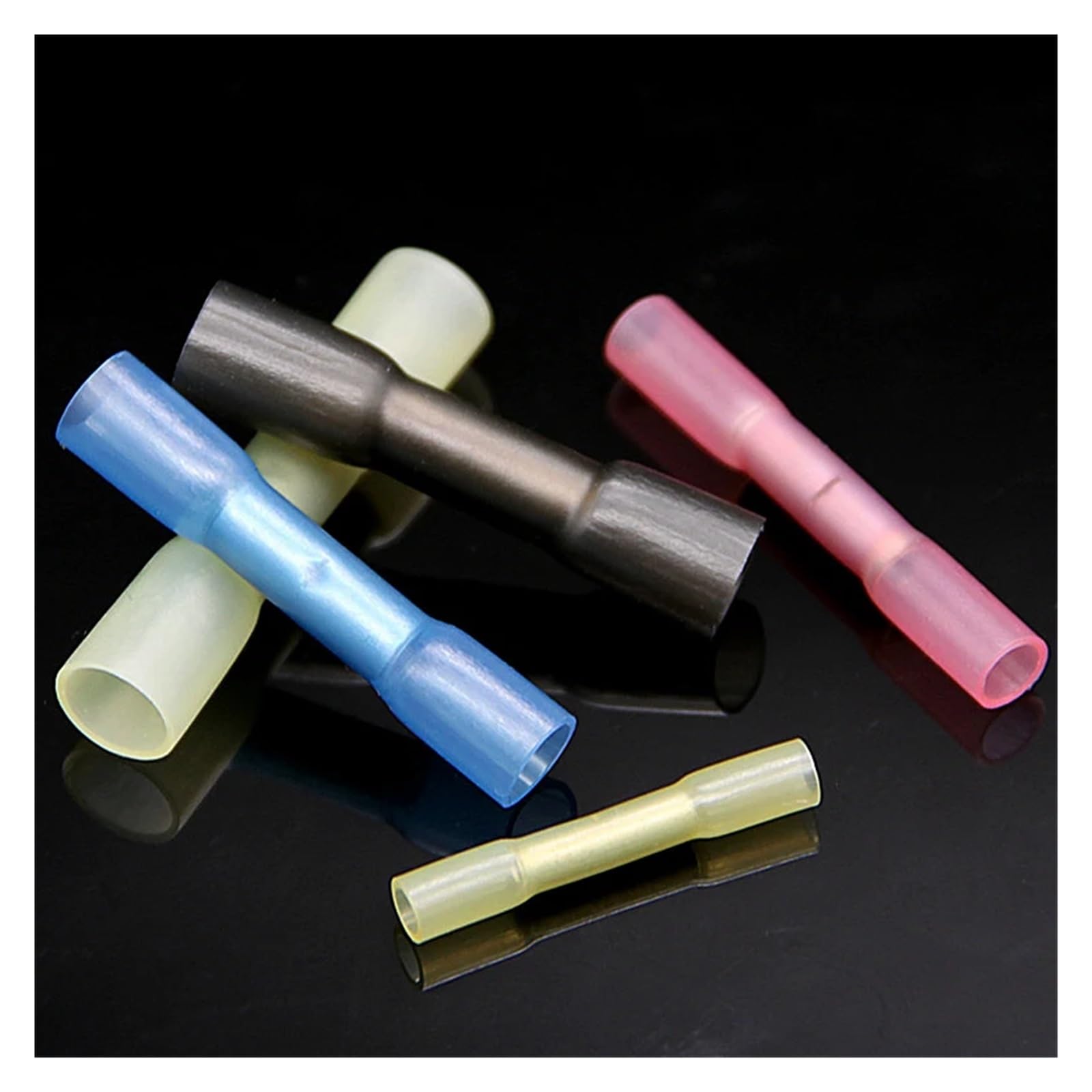 50PCS Heat Shrink Butt Wire Crimp Connectors Seal Terminals Insulated Wire Connector 5 Sizes Kit-Automotive Marine