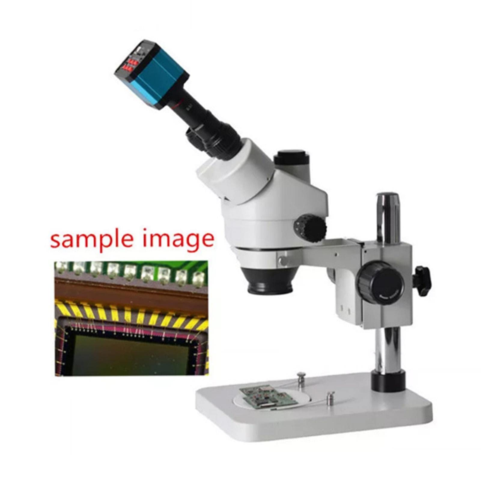 BuyWeek Cámara de Microscopio Digital Endoscopio de Aumento, 14MP HDMI HD 1080P Industrial con Adaptador de USB (Enchufe de la UE)