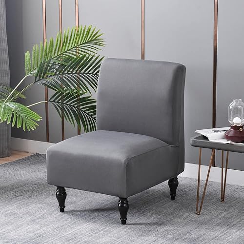 Miniatura 4 de GOSTADY Funda elástica para silla sin brazos, lavable, funda protectora de muebles para silla sin brazos estampada extraíble para sala de estar,