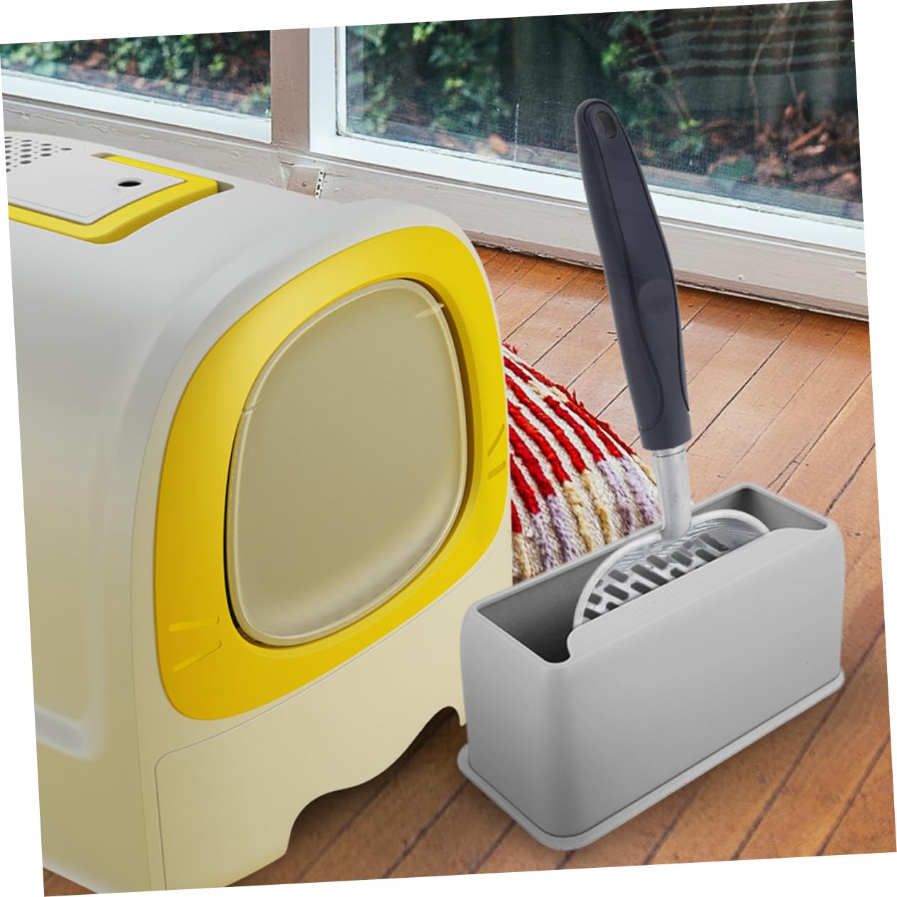 COLLBATH Sturdy Plastic Cat Litter Scoop Holder Litter Shovel Stand Storage Multi-Functional Scooper Holder Stand