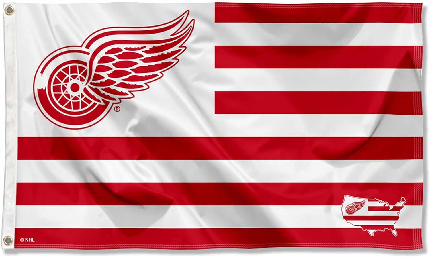 WinCraft Detroit Red Wings American Nation 3x5 Flag
