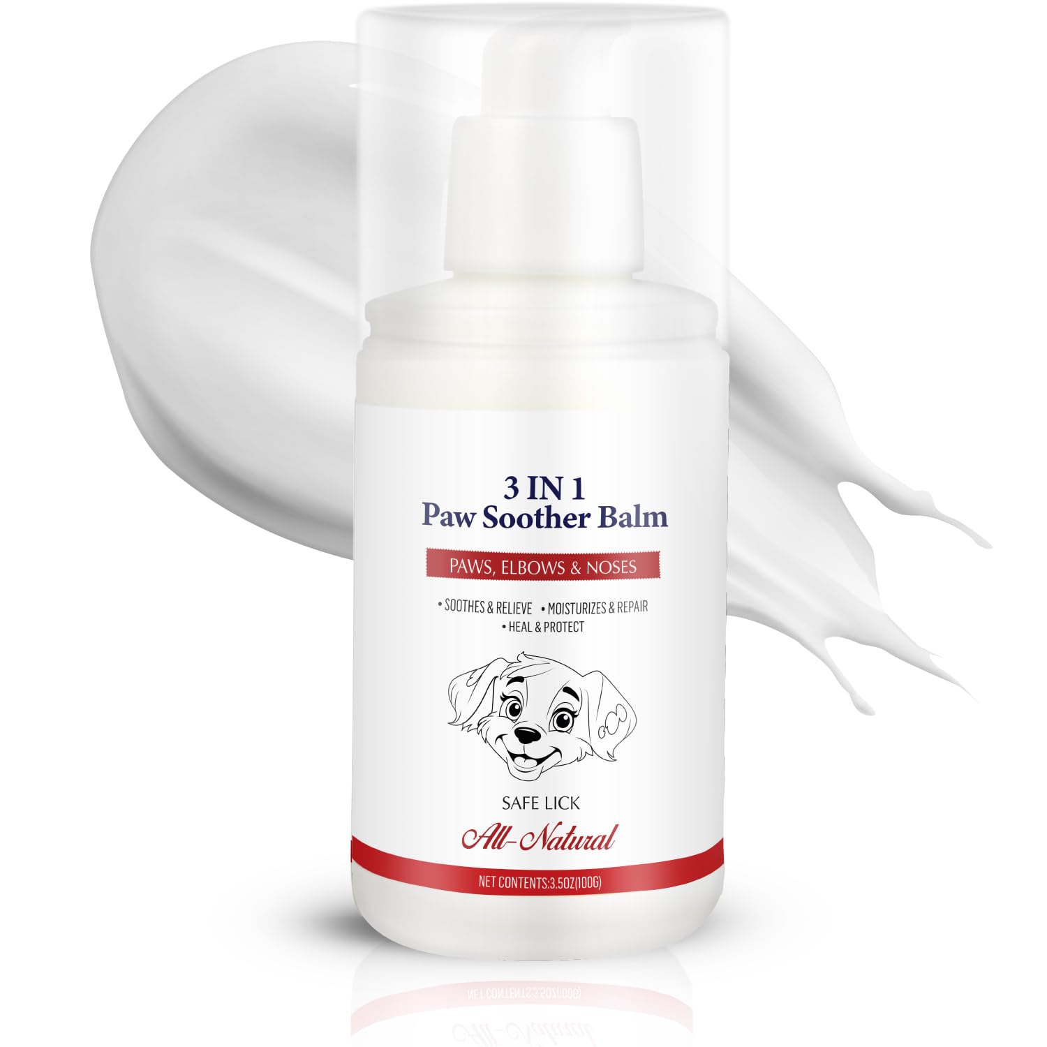 PUMBLER Dog Paw Balm, Natural Paw Cream for Dogs, Moisturizes, Soothes, Heals & Protects Paws, Elbows & Noses, Fast Absorbing
