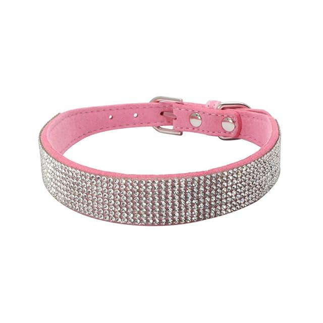 Newtensina Collar de Perro de Moda con Diamante Bling Collar de Gatito Lindo Cuello de Cachorros para Perros…