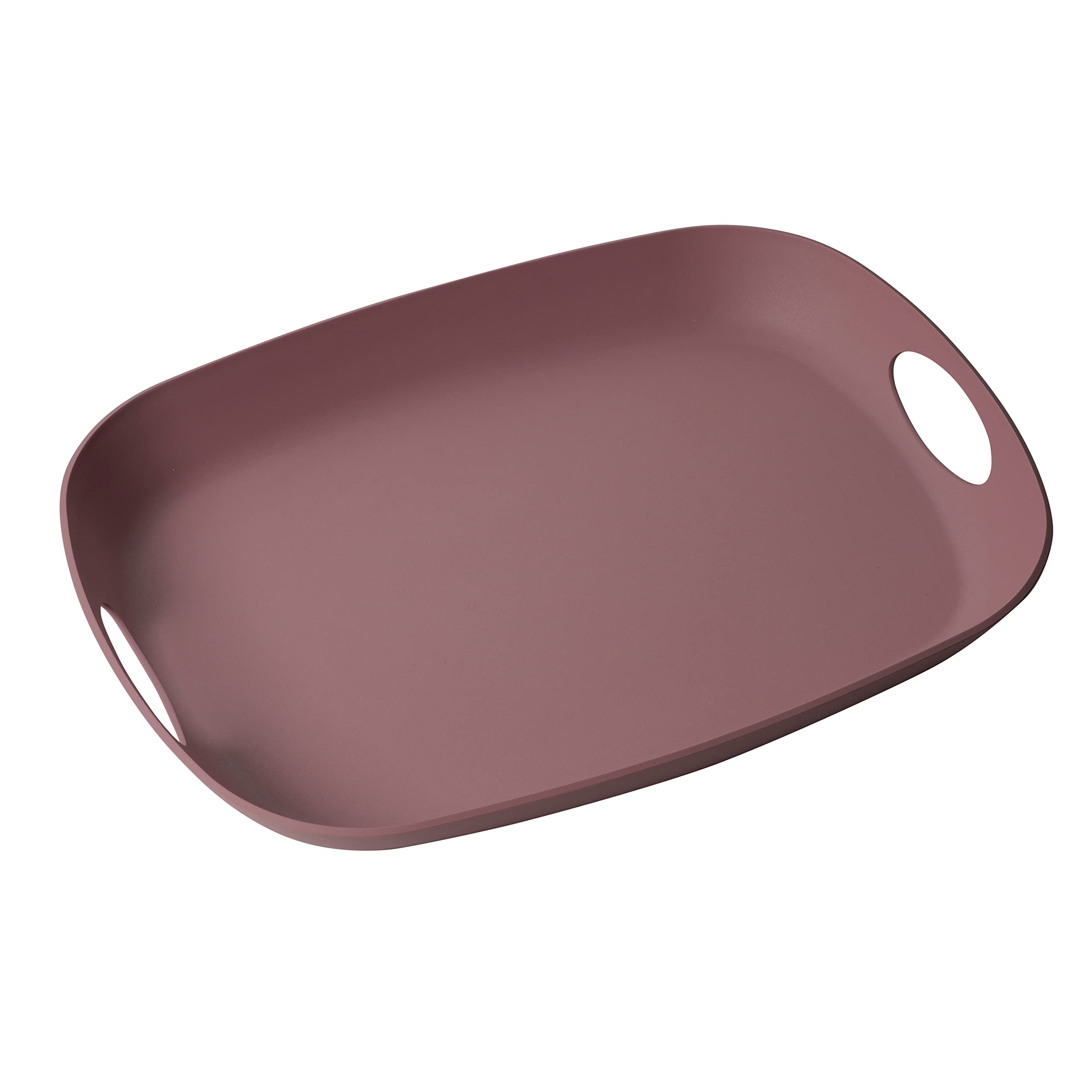 Serving Drink Tray with Handles 35.5x47.8cm Teal Pink Food Safe Eco Friendly (Pink)