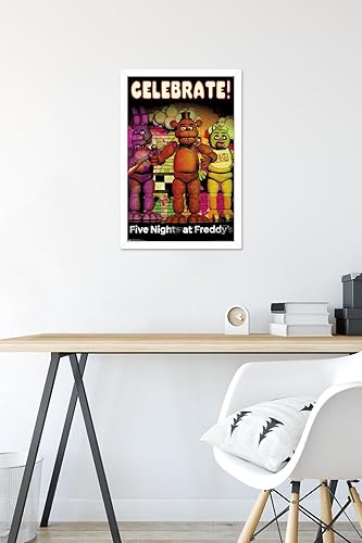 Miniatura 6 de Trends International Five Nights at Freddy's - Póster de pared para celebrar, 14.725 x 22.375 pulgadas, versión enmarcada en blanco