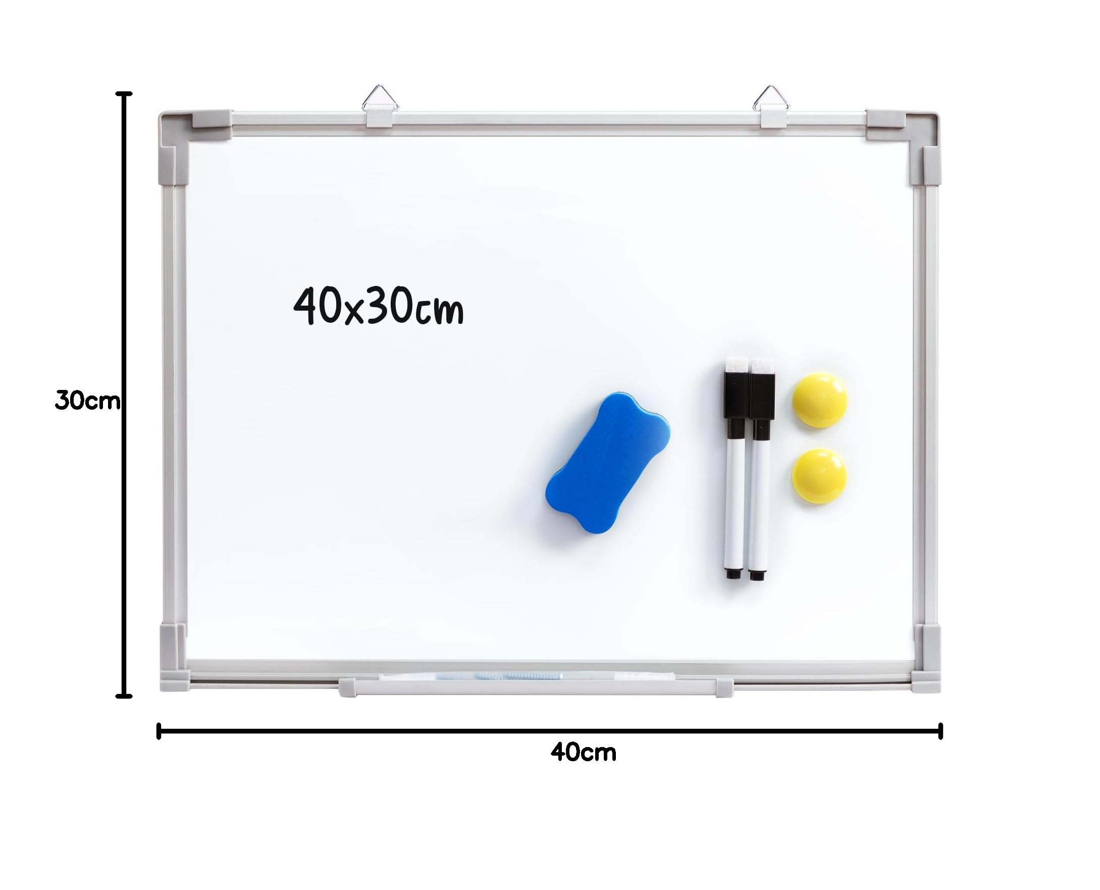 Pizarra Magnética Doble Cara 40 x 30cm A3 Colgante para Hogar Escuela Oficina