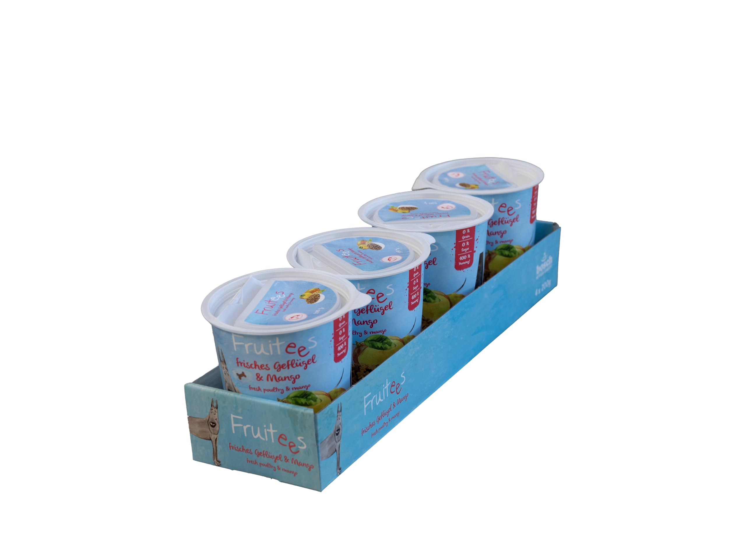 bosch Finest Snack Concept - Fruitees volaille fraîche & mangue - Sans céréales - Pack de 4 x 200 g
