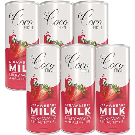CocoHigh Strawberry Milkshake 200ml Pack of 6