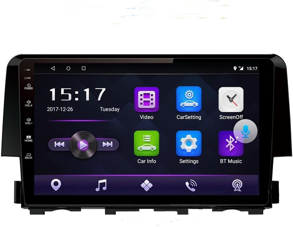 Autoradio Android GPS 2G+32G Car DVD Player Bluetooth,Built-in GPS,GLONASS Navigation System Radio Auto,Support WiFi Mirror Link Honda Civic 2016-2017