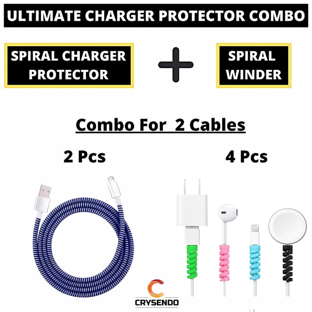 Crysendo Cable Protector Combo - Wraps & Winders -3