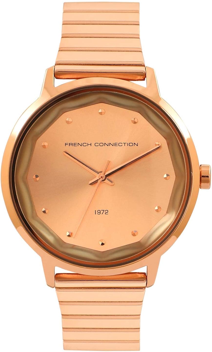 French Connection Womens Analogue Classic Quartz Watch with Stainless Steel Strap FC1325RGM