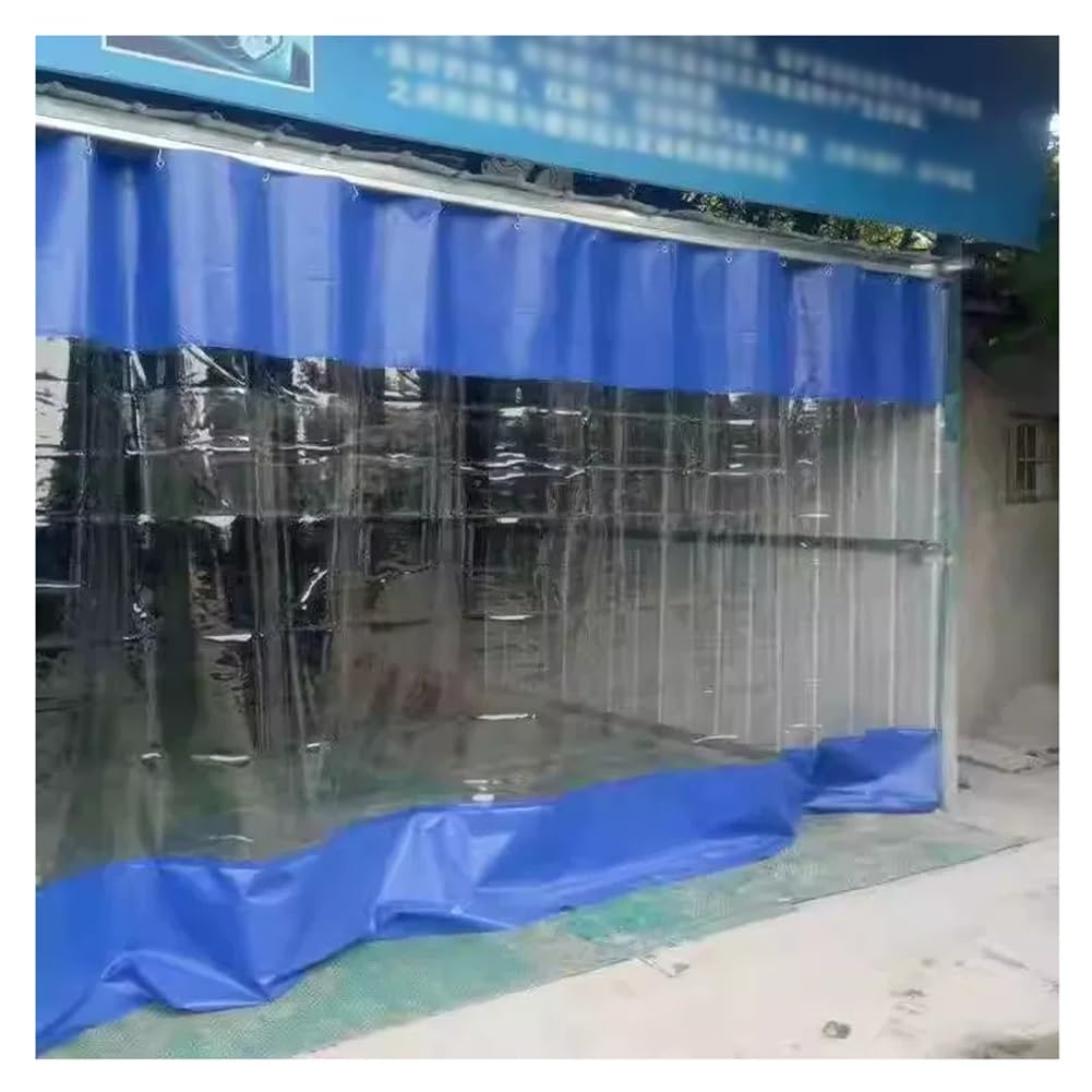 Cortinas divisoras de garaje, lona de vinilo resistente para taller, cabina de pintura, zonas de lavado, sombra de pérgola, 2,1 x 2,8 m