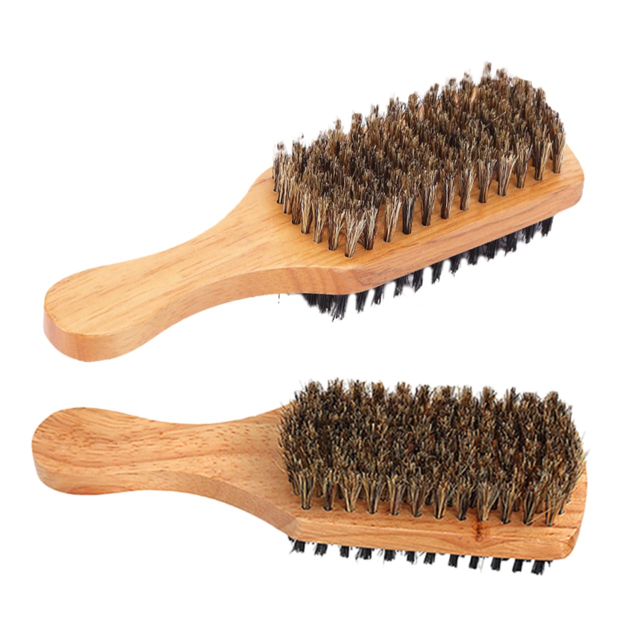 TOVINANNA 2-piece Beard Styling Set Wooden Comb Hair Brush for Men Straightener Brush Detangler Perfect for Travel