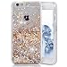 iPhone 7 Case, SUPVIN Liquid Case for iPhone 7, Fashion Creative Design Flowing Liquid Floating Luxury Bling Glitter Sparkle Diamond Hard Case for iPhone 7 2016 Release (Yellow)