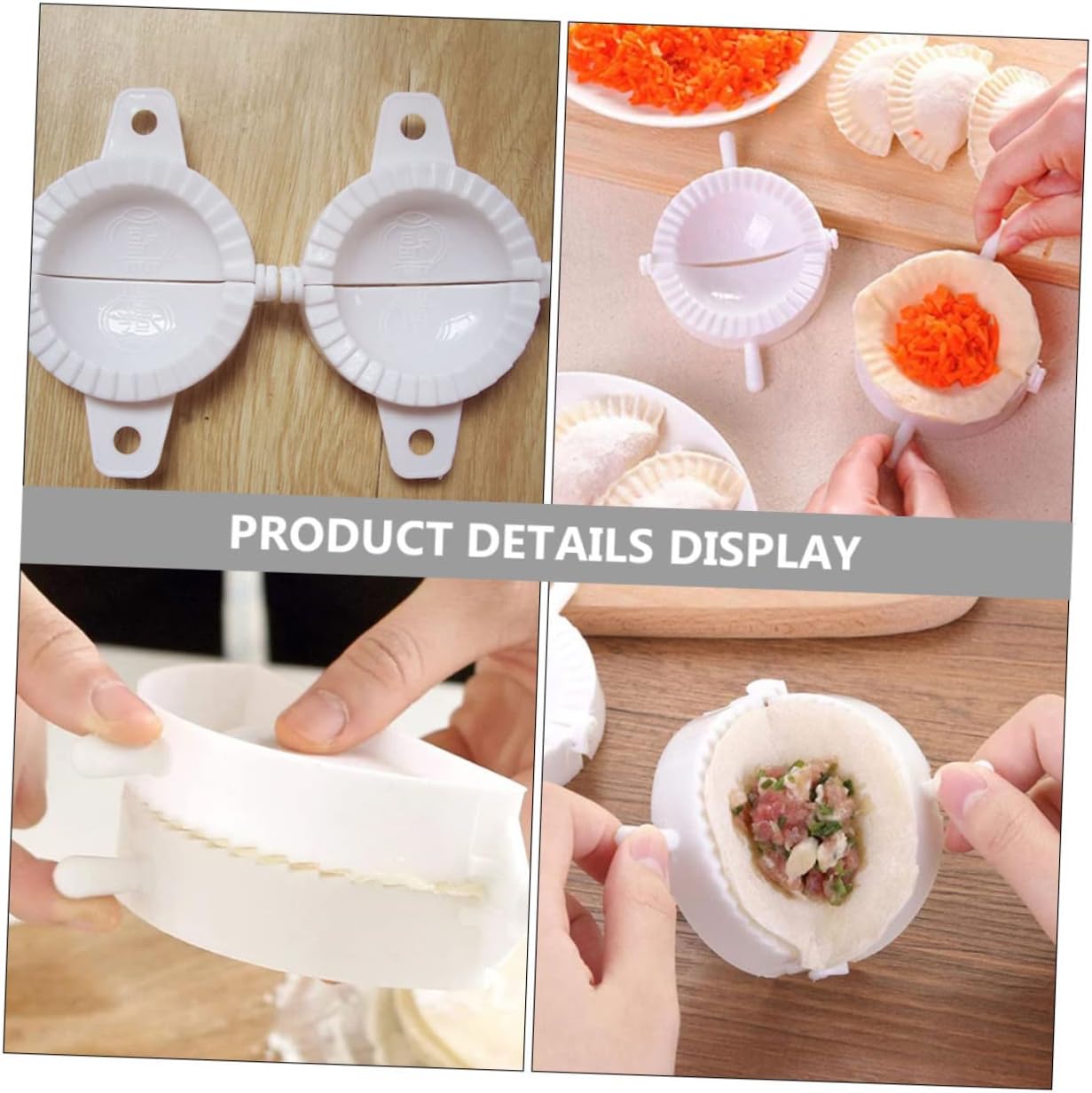 20pcs Dumpling Maker Molds Manual Dumpling Tool Fu Character Design Food-grade Material for Home Kitchen Easy to