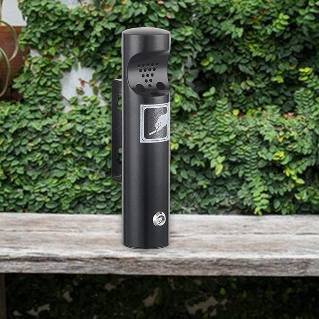 Wall Mounted Outdoor Metal Ashtray Fires Safe Metal Cigarettes Disposal Receptacle Commercial Design for Public