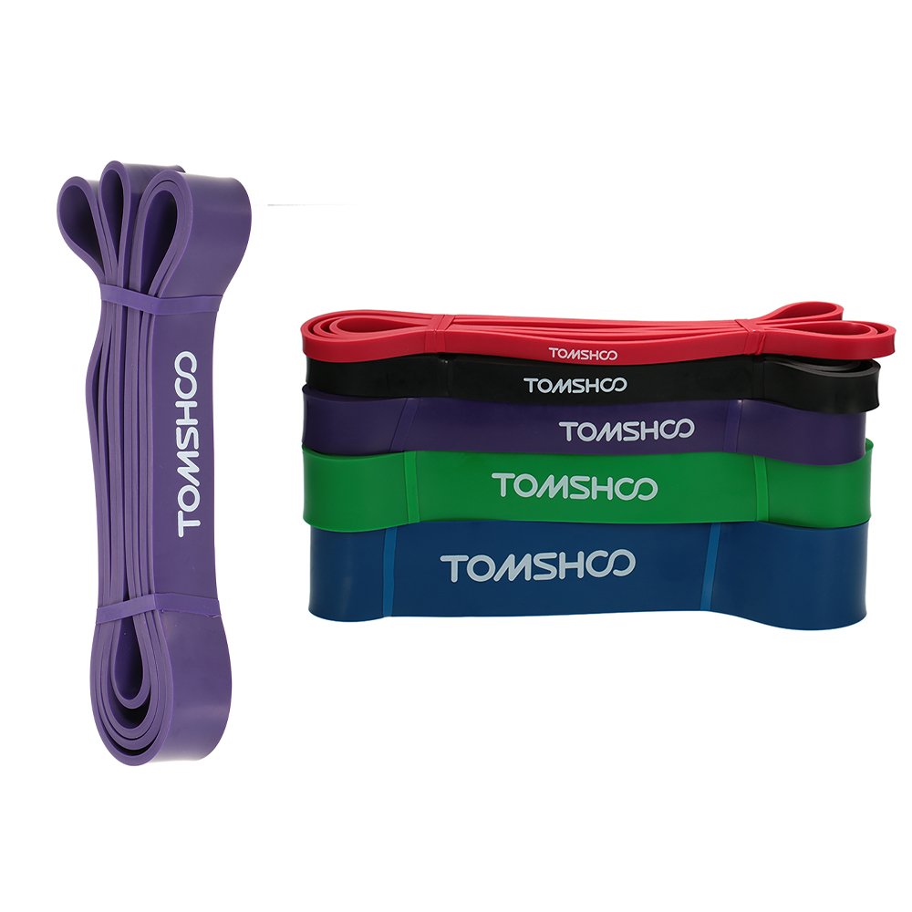 TOMSHOO 208cm Workout Loop Band Pull Up Assist Band Stretch Resistance Band Powerlifting Bodybulding Yoga Exercise Fitness Assist Mobility Band for Men and Women