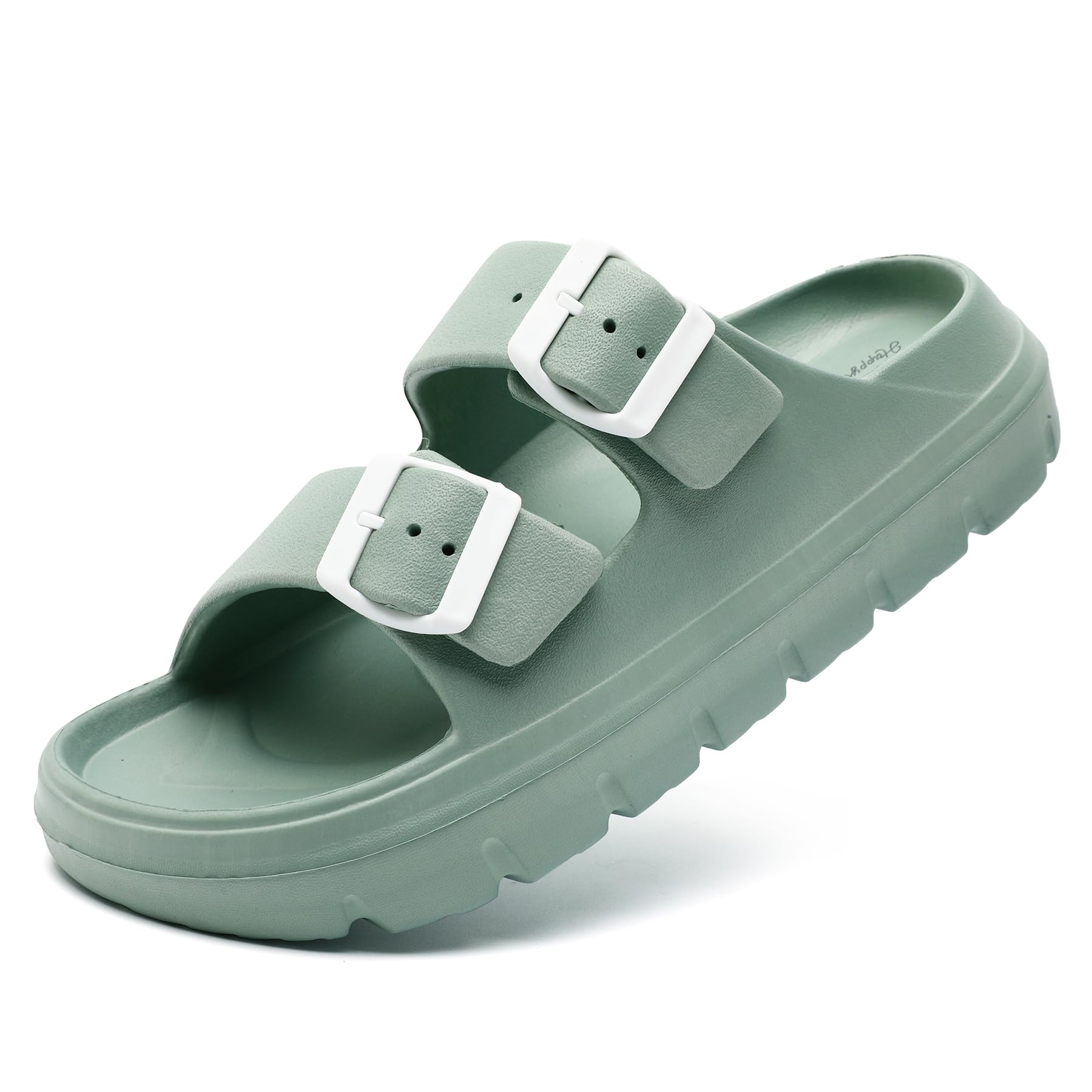 Waysoland Sandalen Damen Sommer,Orthopädische Damen Bequeme Folien Dicke Sohlen Plattform Sandalen mit einstellbarer Schnalle und Ultra Kissen