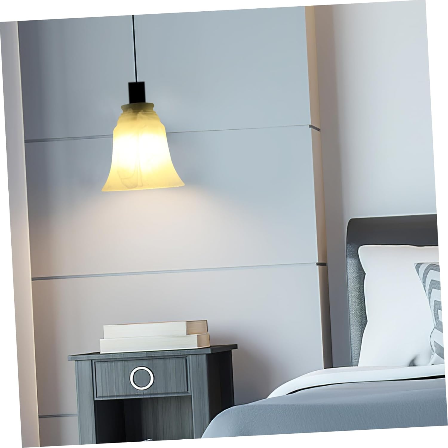 4pcs Frosted Glass Light Shade Ceiling Fan Globes Replacement for Ceiling Light Fixtures Soft Lighting Decorative Lamp Shades