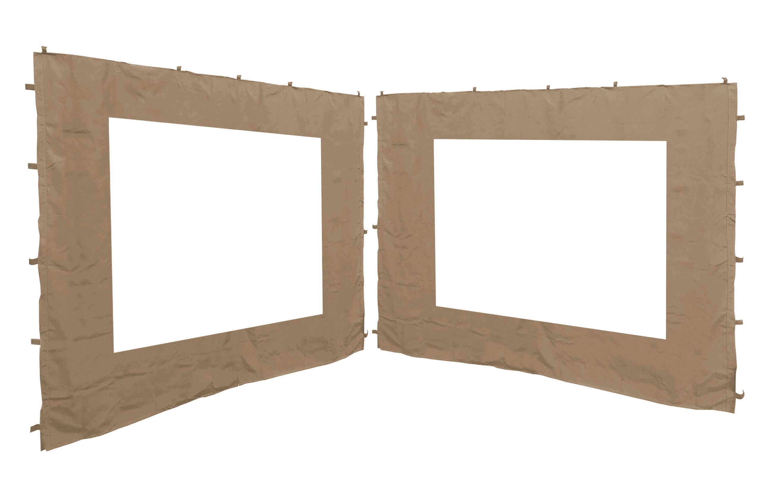 QUICK STAR 2 pareti Laterali per Gazebo da Giardino, Anticato, 3 x 3 m, Parete Laterale, Beige