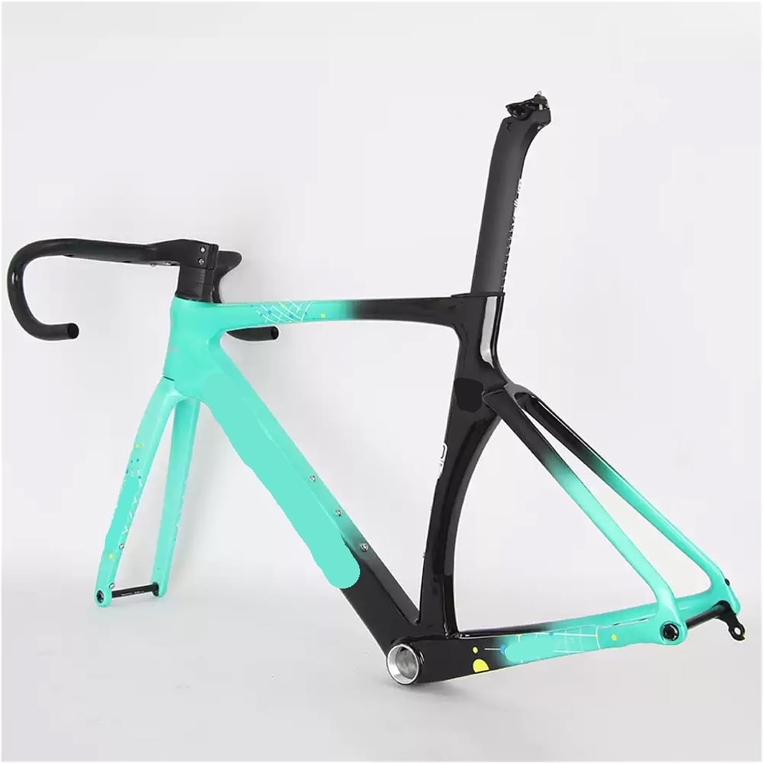 Carbon Fiber Bicycle Frame with Concealed Internal Wiring & Disc Brake for Road Riding