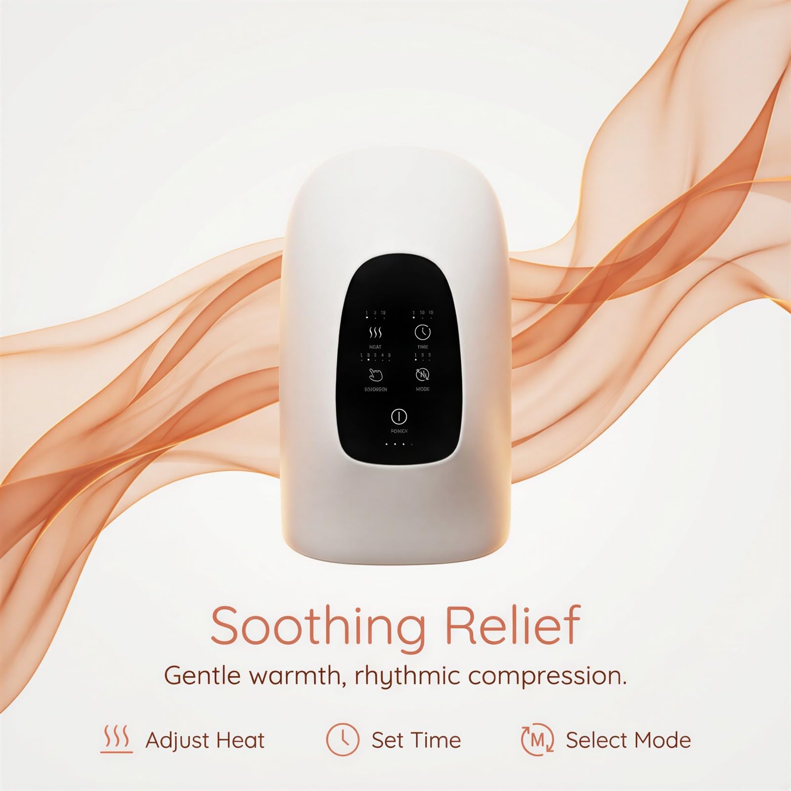 Handmassagegerät mit Wärme und Kompression, elektrisches Handmassagegerät bei Steifheit und Druckgefühl, 5 Modi, 3 Intensitäten für Muskelkomfort, kabellos wiederaufladbar, Geschenk