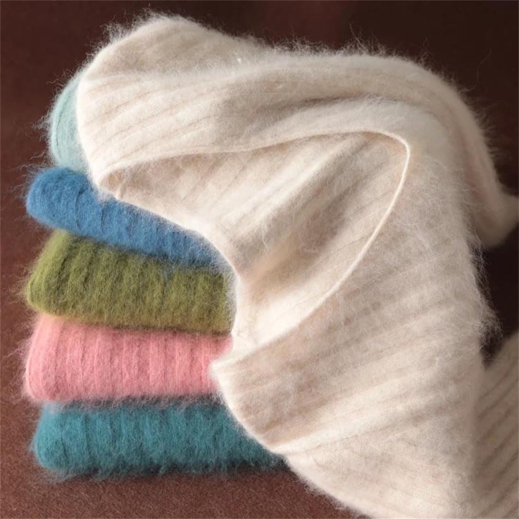 Women Warm Cashmere Sweaters and Pullovers Winter Soft Tops V-Neck Casual Basic Women's Jumper