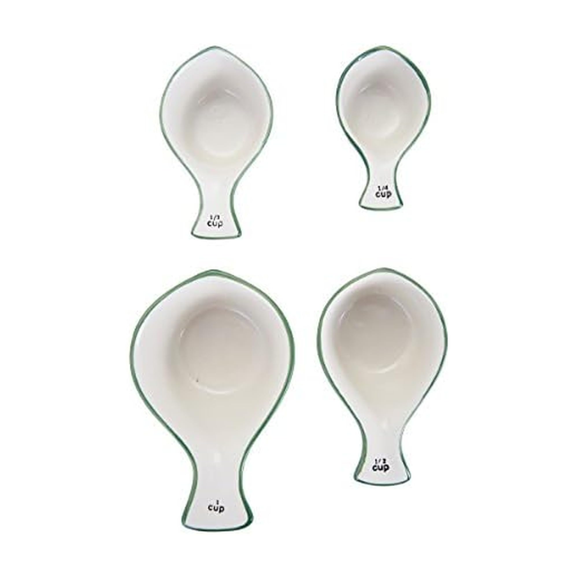 Cucharas medidoras de cerámica Pfaltzgraff Vasos Medidores 4 unidades Rosa/Verde