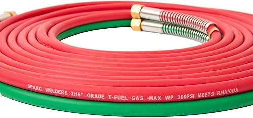 Miniatura 5 de SPARC Manguera de soldadura Oxy acetileno grado T accesorios B de 316 pulgadas + juego de alivio de tensión