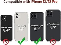 Vista 2 de OCASE Funda tipo cartera desmontable para iPhone 12 y iPhone 12 Pro con tarjetero [2 en 1] Funda de piel sintética con soporte de bloqueo RFID