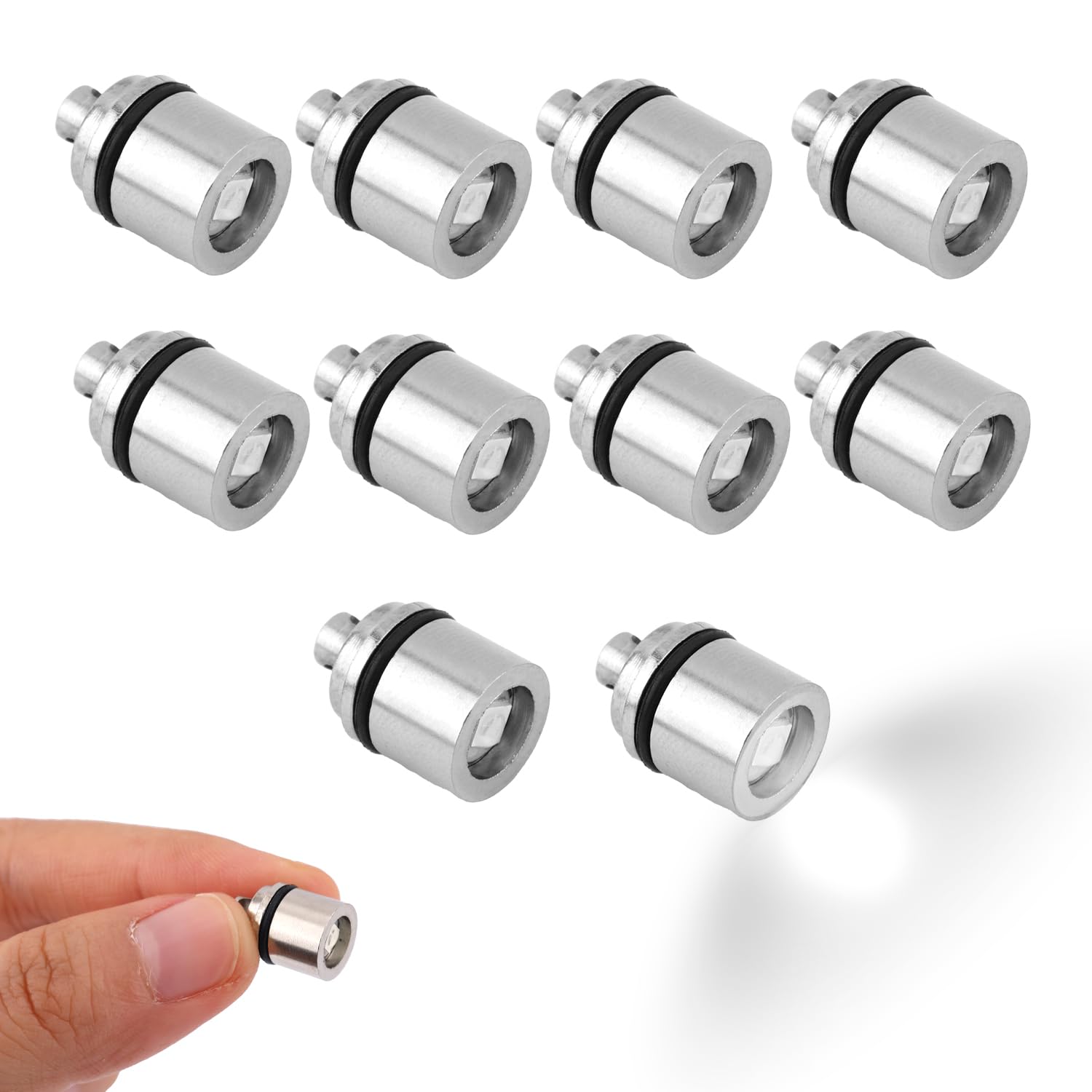 10pcs Micro LED Lights, Battery Powered Tiny Lights Miniature Craft Models for Paper Lanterns Party Decorations Dollhouse Accessories (White)