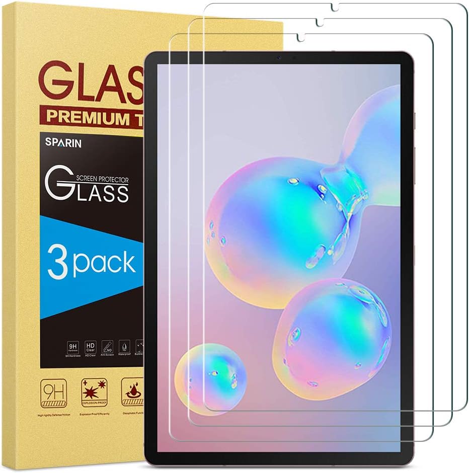 [3-Pack] SPARIN Tempered Glass Screen Protector Compatible with Galaxy Tab S6 / Tab S5e 10.5 inch.5 inch with S Pen Compatible
