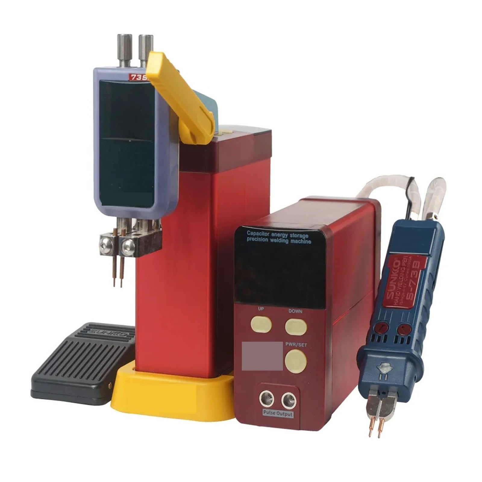 Saldatrice a punti per batteria, Saldatrice a punti con condensatore 801D/B 12KW Tipo di accumulo di energia Piccola saldatrice, Saldatura a batteria in acciaio inossidabile Ferro Nichel per saldatura