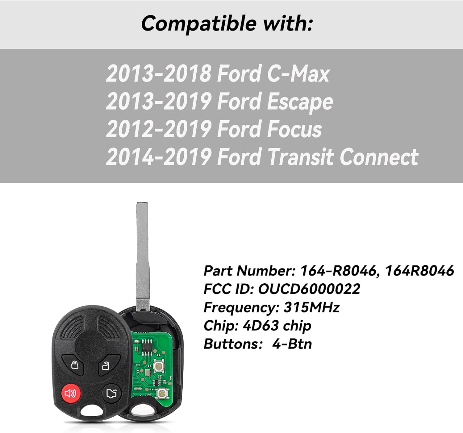 Image showing compatible Ford models and key specifications