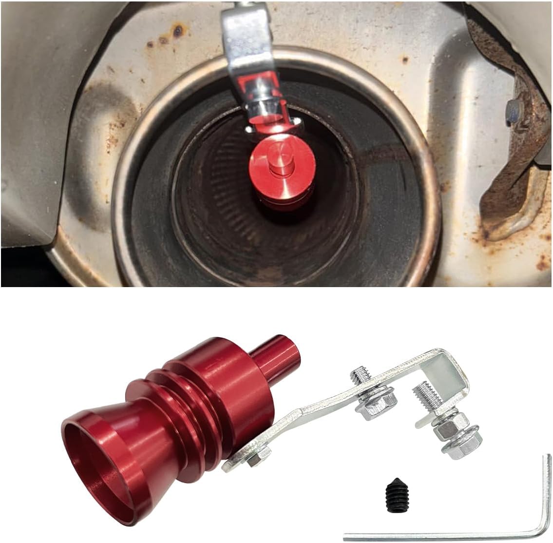 Car Sound Whistle, Universal Aluminum Alloy Blow-Off Valve Tip Whistler for Cars, SUVs, Trucks (Silver-L)