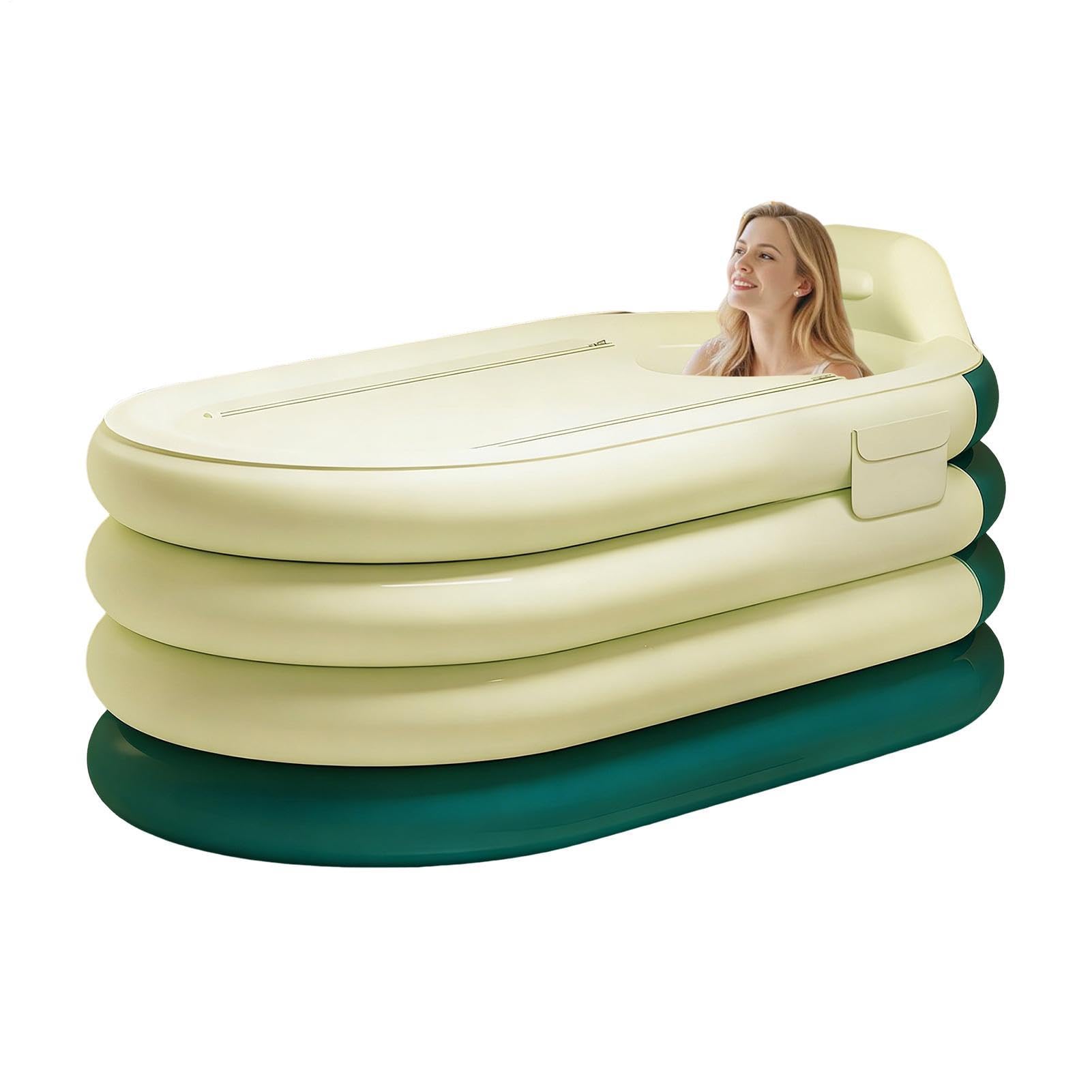Vasca da Bagno Gonfiabile Secchio per Doccia con Pompa a Pedale | Ideale per bagni di ghiaccio e recupero muscolare per Casa, Hotel, Appartamento, , Uomini, Donne, Benessere e Recupero