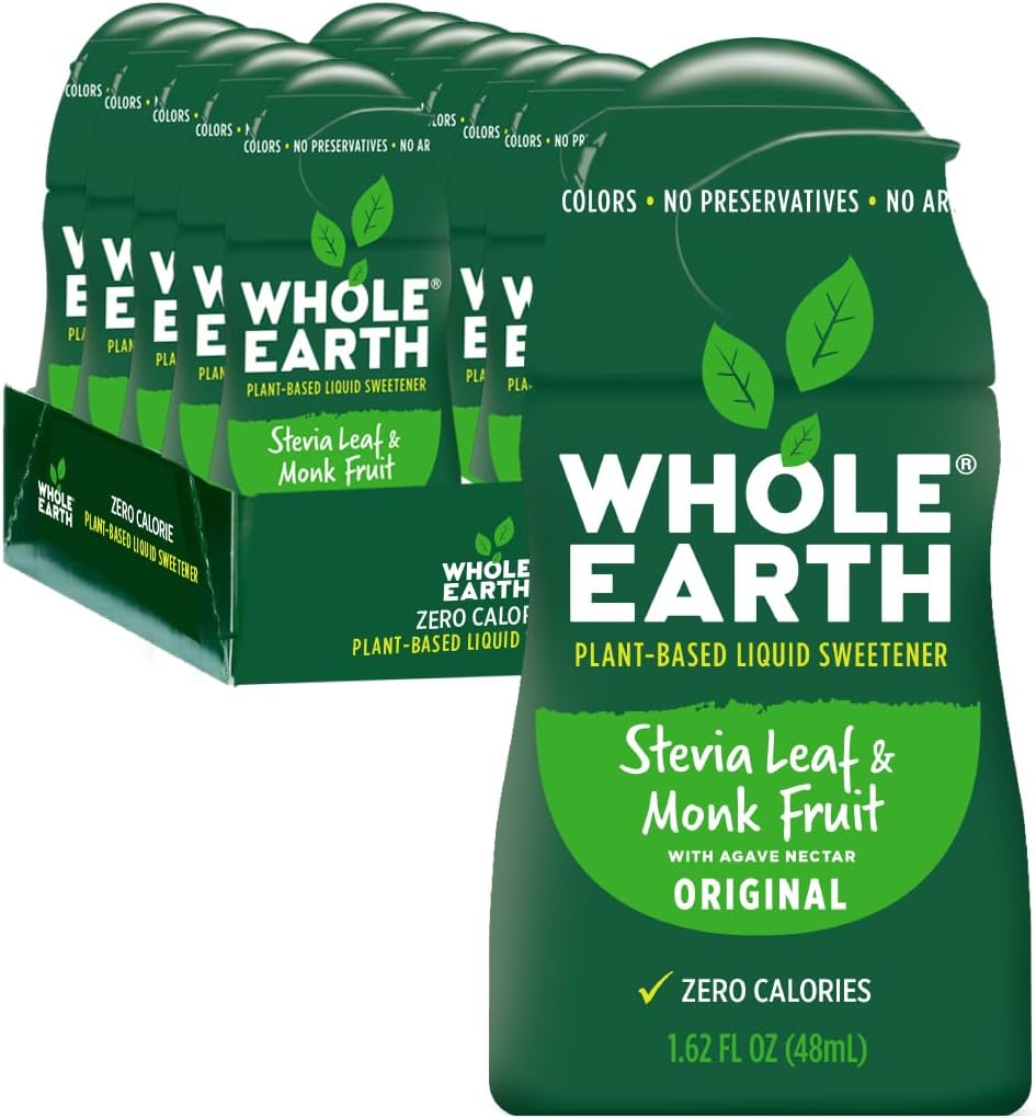 Whole Earth Stevia & Monk Fruit Liquid Sweetener, Original