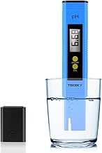 TekSky Digital pH Meters - 0.01pH Accuracy, 0-60 Celsius, 0-14 PH Measurement Range - Food Brewing Drinking Hydroponics Aquariums Pools Spa - Calibration Powders, Sensitive Probe Design with ATC