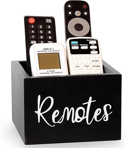 Miniatura 12 de Soporte para control remoto, soporte de madera para control remoto de TV para mesa, organizador remoto para decoración del hogar, caja remota para