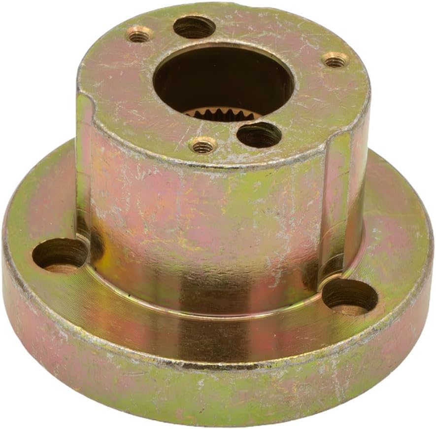 Mytee Products Steering Wheel Adapter Hub with Screw Set – Fits 3-Hole Steering Wheel for Freightliner Trucks (1989–2006) – Zinc Chrome-Plated, Silver Finish